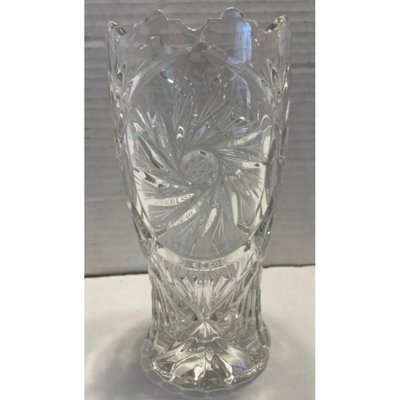 Vintage Heavy Etched Crystal Vase Germany Excellent RARE Find - Picture 10 of 10